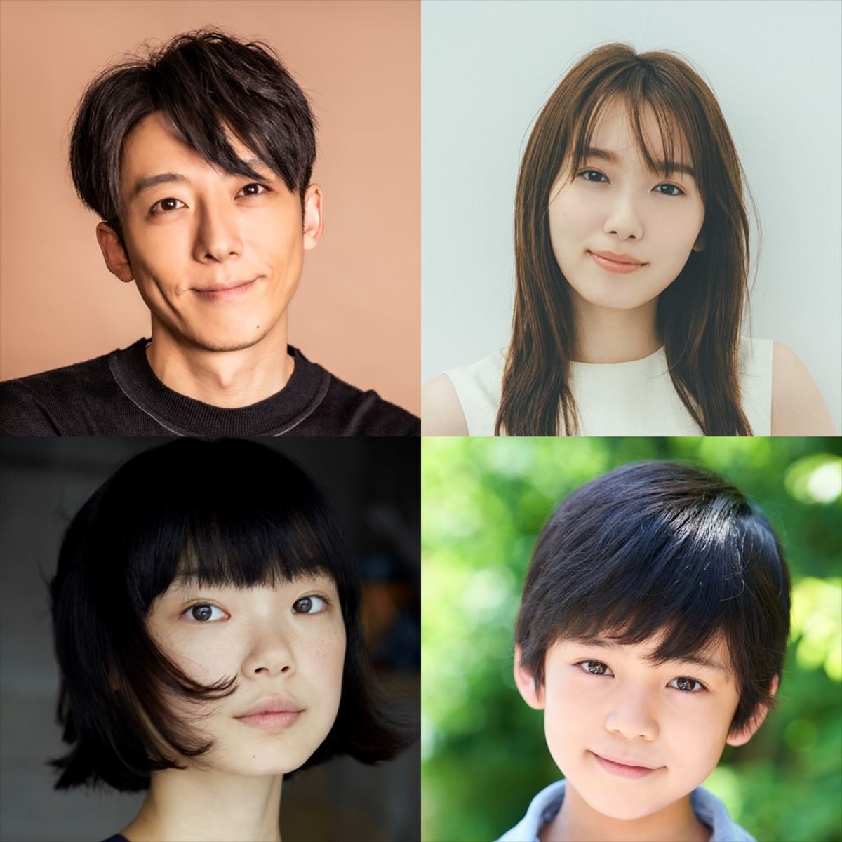 ドラマ『岸辺露伴は動かない』第3期に出演する(上段左から)高橋一生、飯豊まりえ、(下段左から)古川琴音、柊木陽太