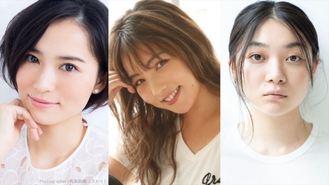 ドラマ『ブラッシュアップライフ』に出演する(左から)市川由衣、野呂佳代、三浦透子