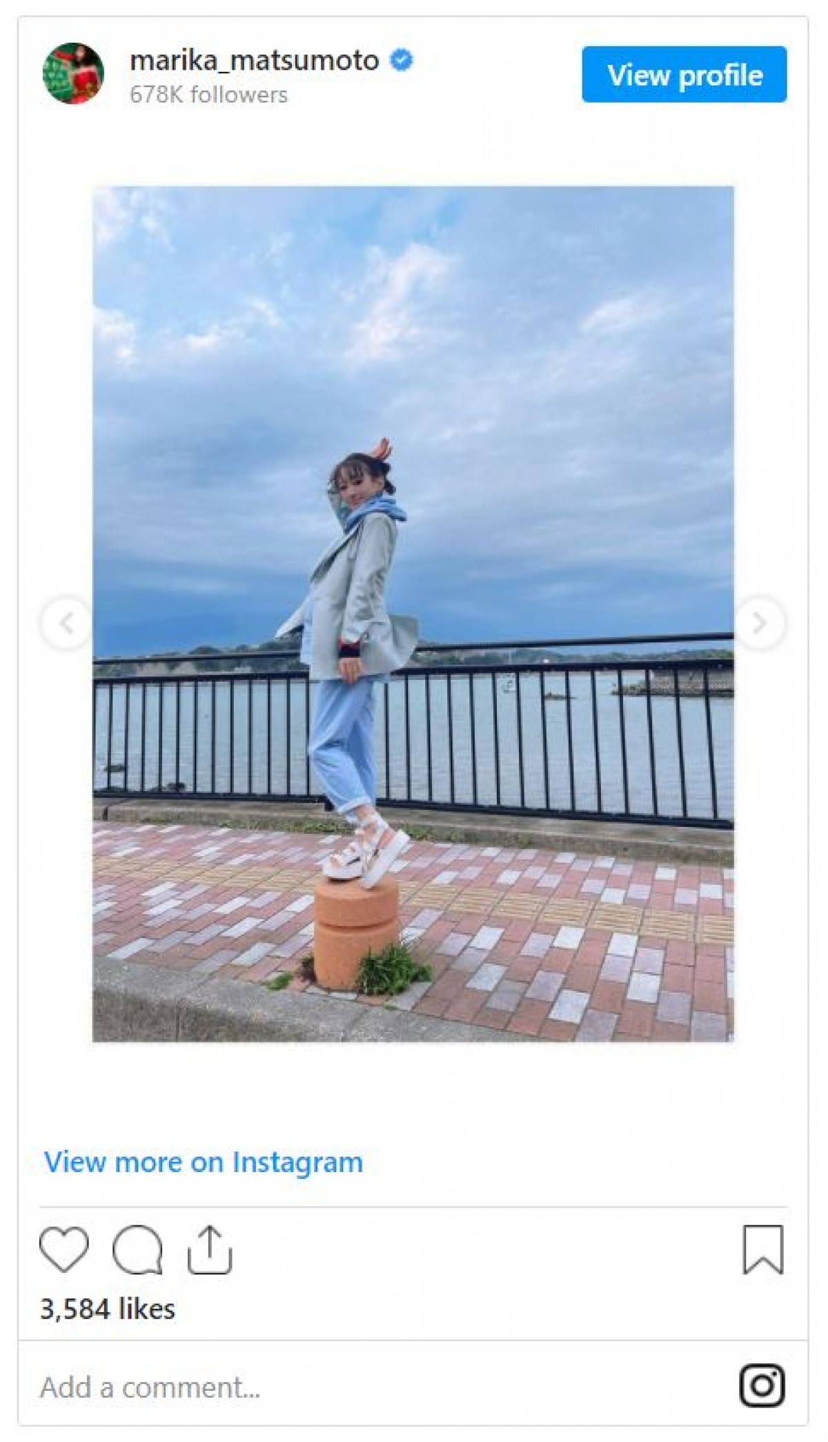 松本まりか、“デート風”オフショットに反響「素敵」「何しても可愛い」