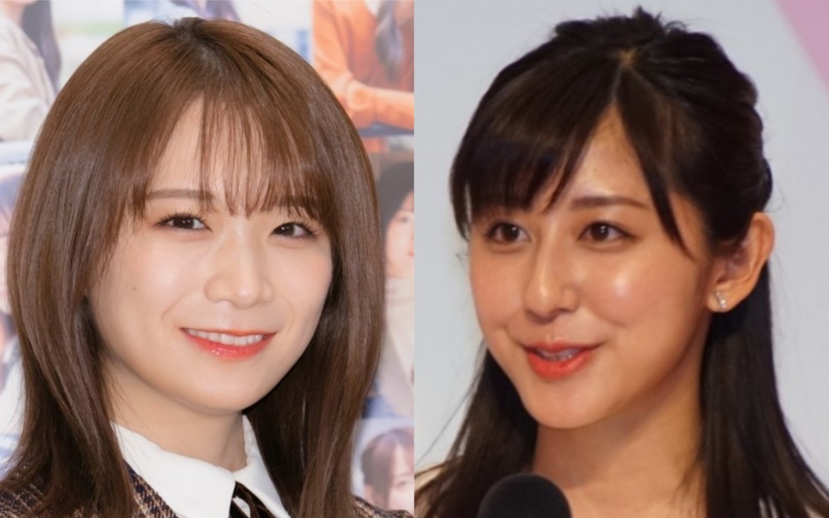 秋元真夏＆斎藤ちはるアナ、乃木坂46同期の2ショットにファン歓喜　「1期ほんと最高」