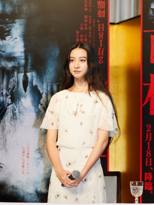 映画『牛首村』完成報告会見に登壇したKoki，