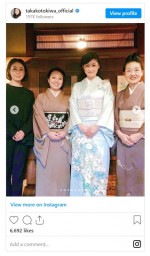 常盤貴子の着物姿　※「常盤貴子」インスタグラム