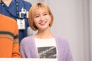 岡崎紗絵、『ドクターホワイト』取材会に登場