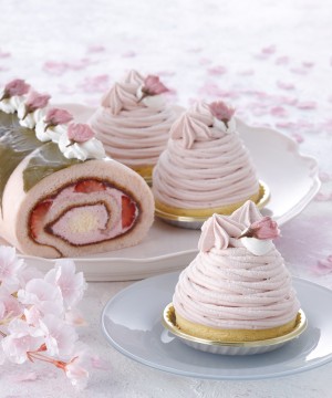 「パティスリー キハチ」春限定スイーツ発売！　“桜づくし”のモンブラン＆ロールケーキ
