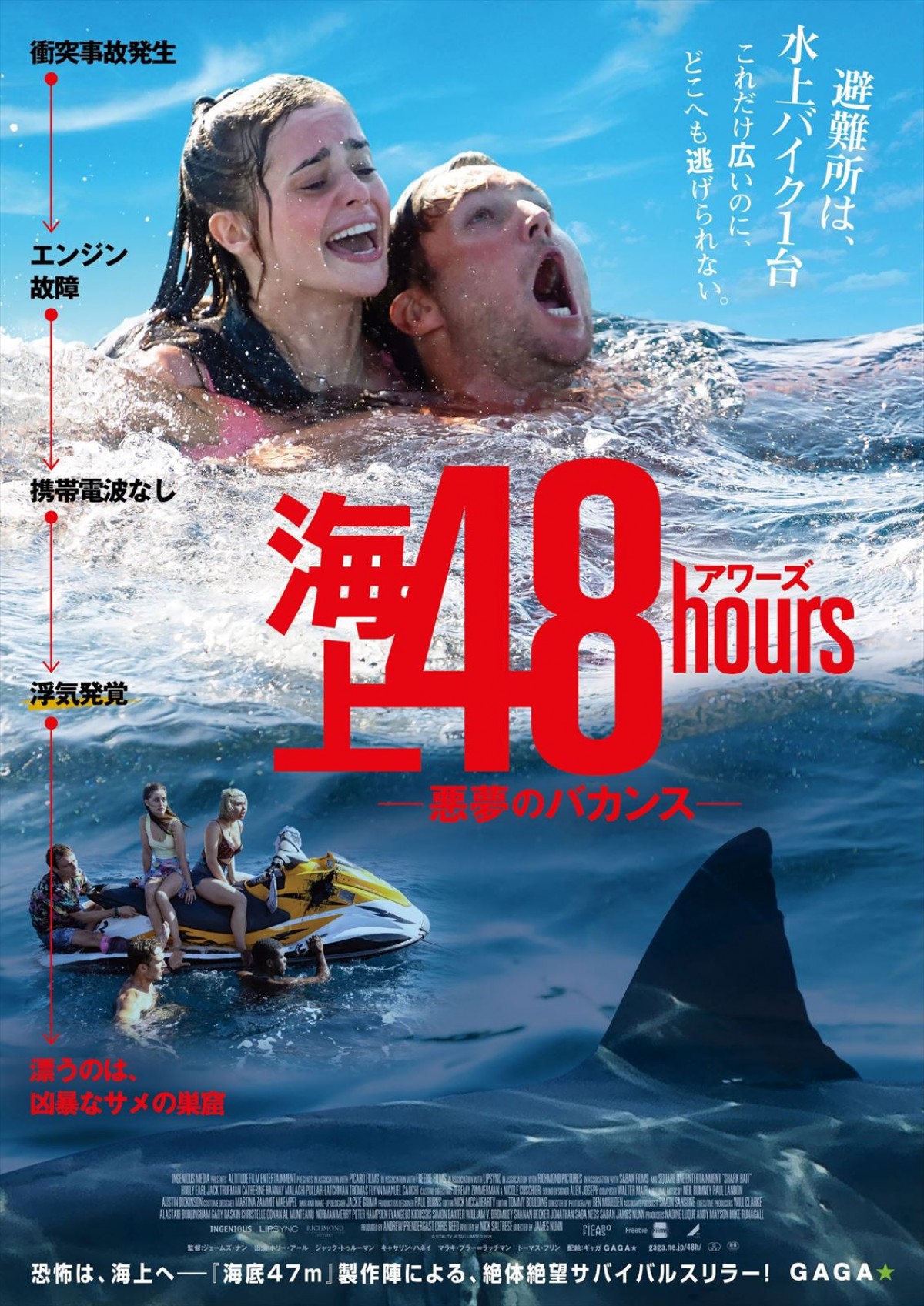 サメと裏切りのサバイバル『海上48hours ―悪夢のバカンス―』公開決定＆予告解禁