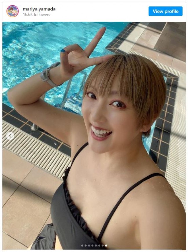 山田まりや、グラドル当時と同じキュートな笑顔 ※「山田まりや」インスタグラム
