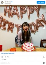 娘の誕生日をお祝いする田中律子 ※「田中律子」インスタグラム