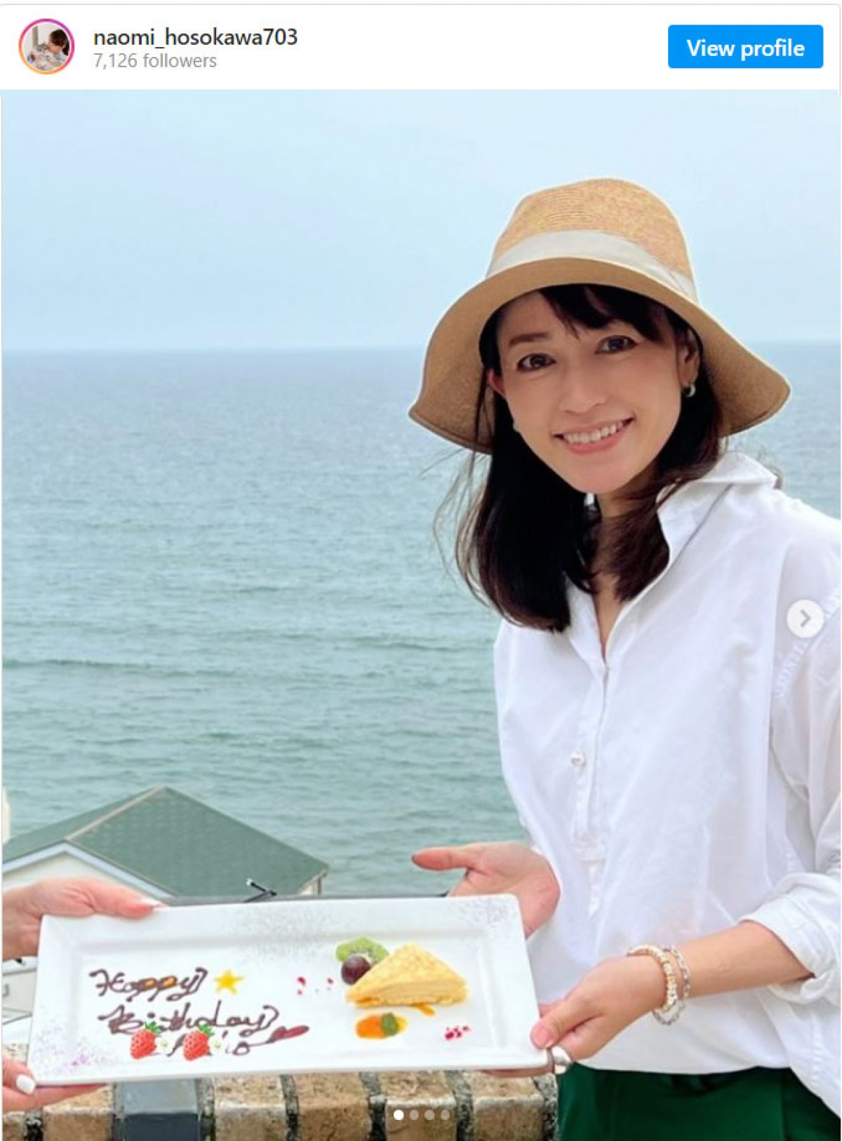 細川直美、48歳の誕生日を迎え「楽しく、健康に過ごしたい」　葛山信吾と仲良し夫婦2SHOTも披露