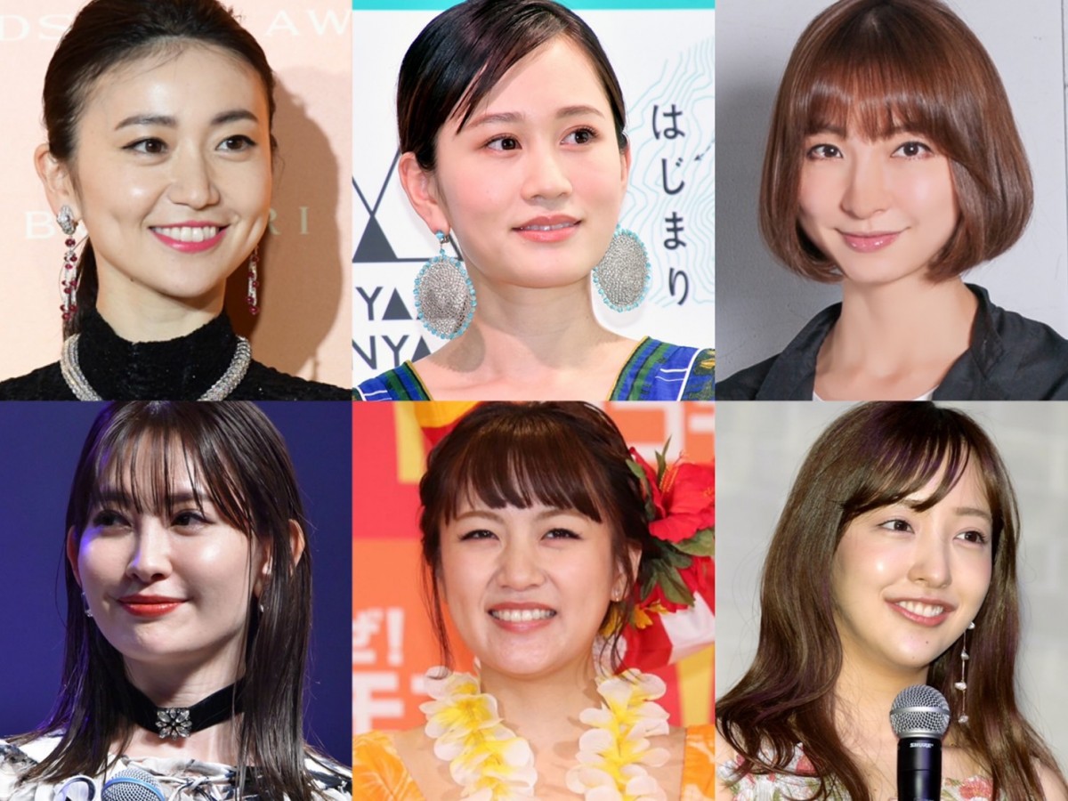 （左上から時計回りで）大島優子、前田敦子、篠田麻里子、板野友美、高橋みなみ、小嶋陽菜
