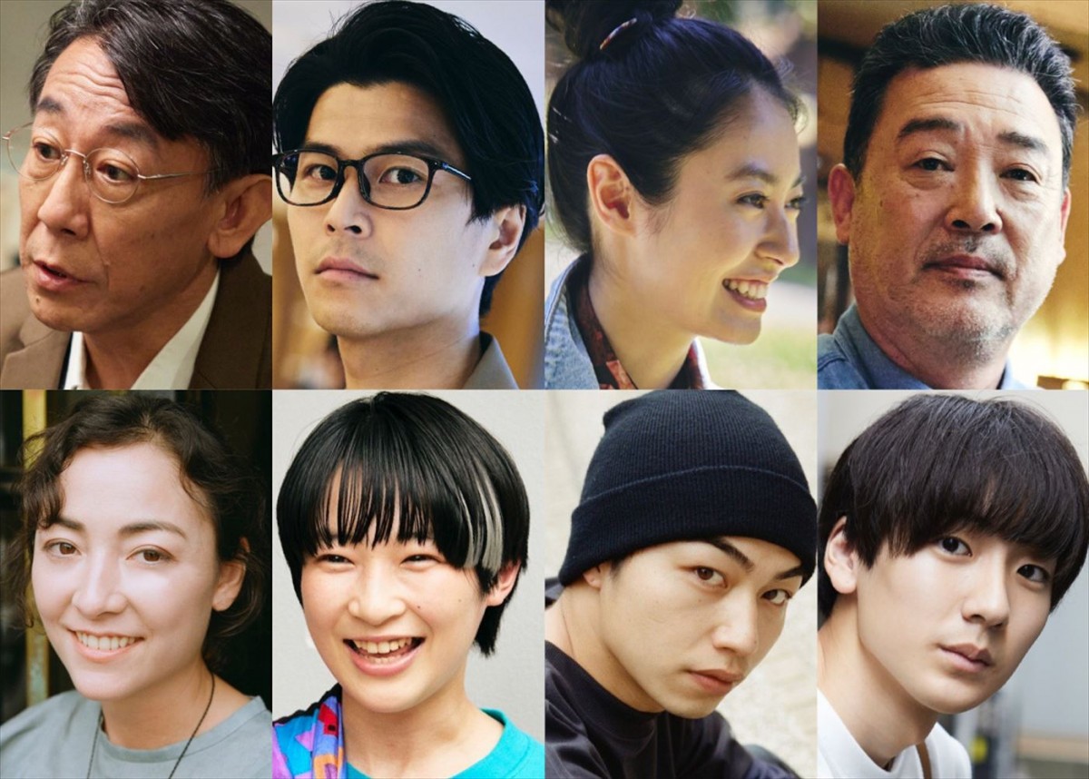 ドラマ『階段下のゴッホ』に出演する(写真上段左から)利重剛、朝井大智、田辺桃子、田中隆三、(下段左から)美波、石川瑠華、高橋侃、秋谷郁甫