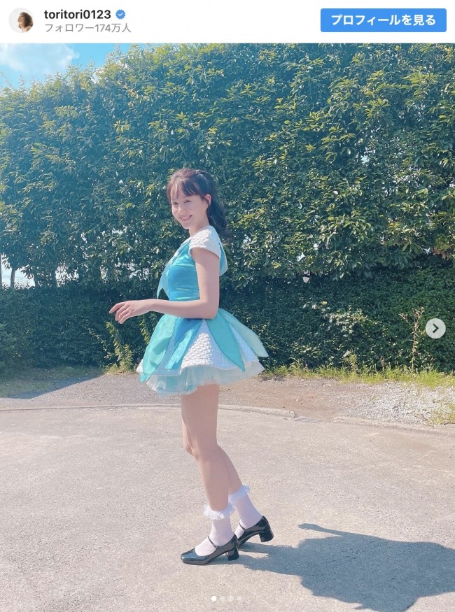 トリンドル玲奈の“アイドル”ショット　※「トリンドル玲奈」インスタグラム