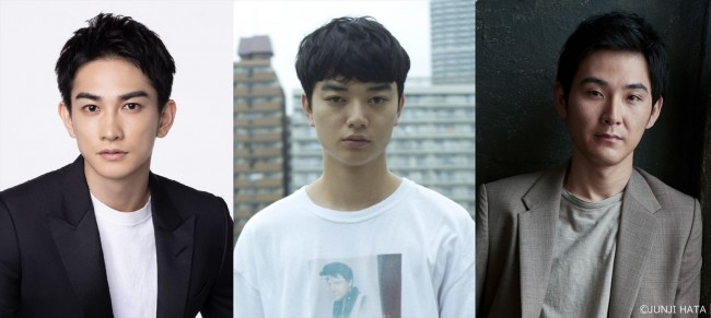 正月時代劇『いちげき』に出演する(左から)町田啓太、染谷将太、松田龍平