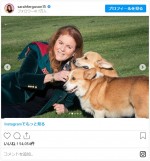 エリザべス女王の愛犬のコーギー、ミュイックとサンディの写真をサラ・ファーガソンが公開　※「サラ・ファーガソン」インスタグラム