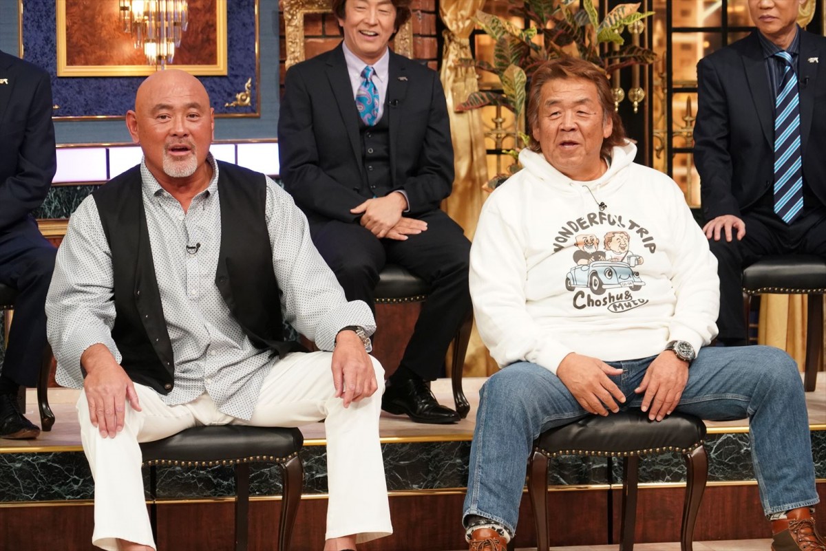 28日放送『しゃべくり007』に出演する（左から）武藤敬司、長州力