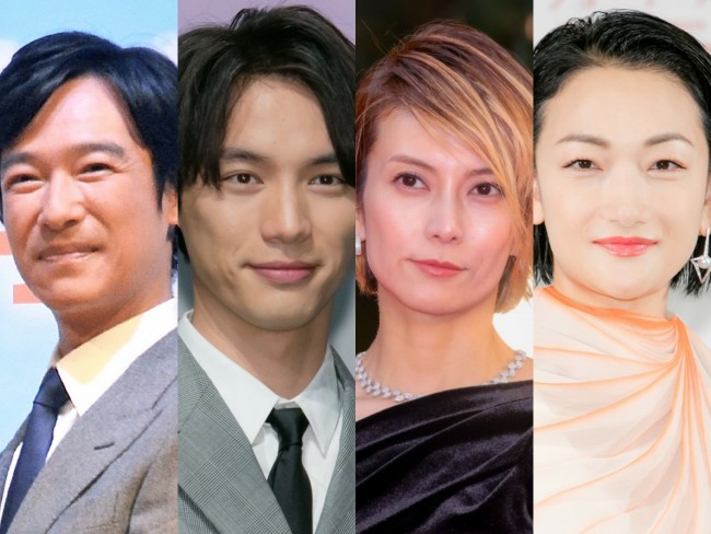 (左から)堺雅人、福士蒼汰、柴咲コウ、冨永愛