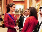 バッキンガム宮殿で行われた外交団歓迎のパーティーに参加したキャサリン皇太子妃