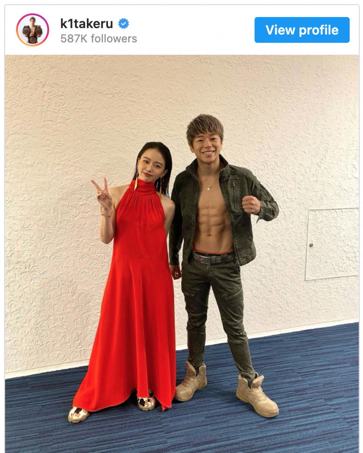 （向かって左から）山本舞香、武尊　※「武尊」インスタグラム