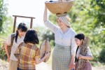 （左から）良子（子ども時代・土屋希乃）、暢子（子ども時代・稲垣来泉）、母・優子（仲間由紀恵）、歌子（子ども時代・布施愛織）　連続テレビ小説『ちむどんどん』第1回より