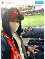 【写真】樽美酒研二、イケメン素顔の“カープ男子”姿でプロ野球観戦「男前」「イケメン発見」の声