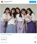 生田絵梨花が乃木坂46OG集合ショット公開（左から）高山一実、西野七瀬、松村沙友理、生田絵梨花、白石麻衣　※「生田絵梨花」インスタグラム