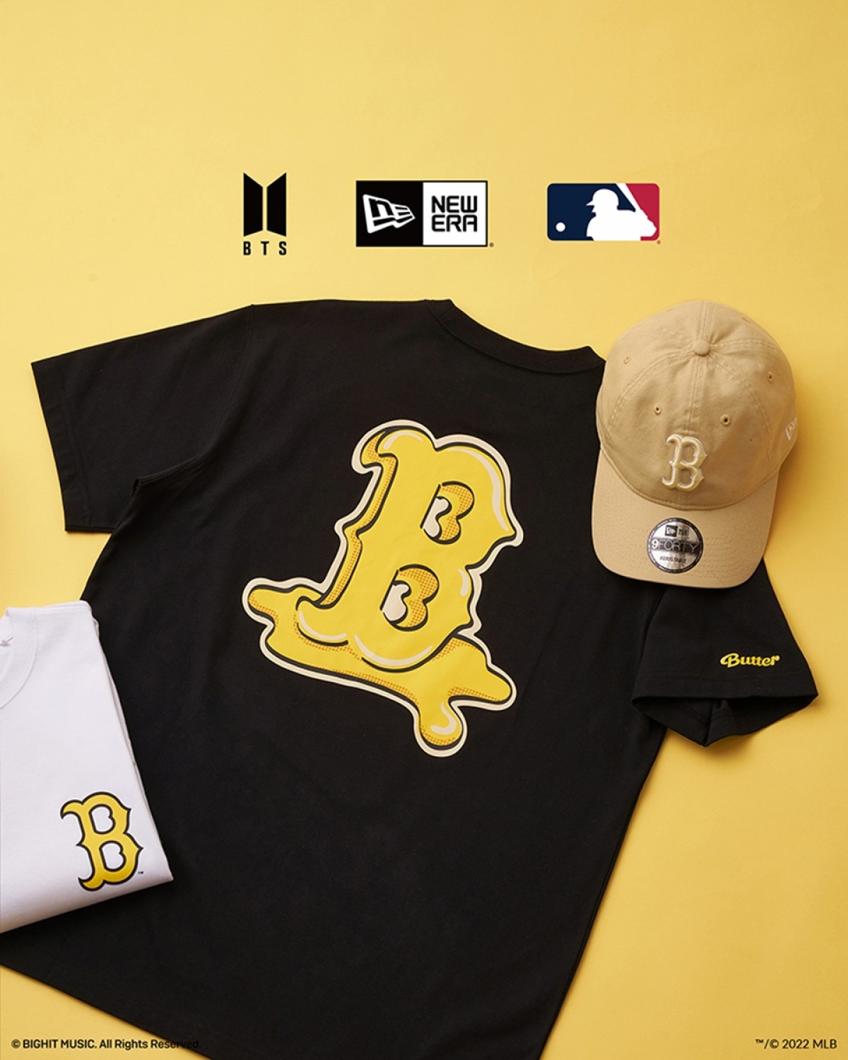 NEW ERA × BTS × MLB Butter Tee black XXL