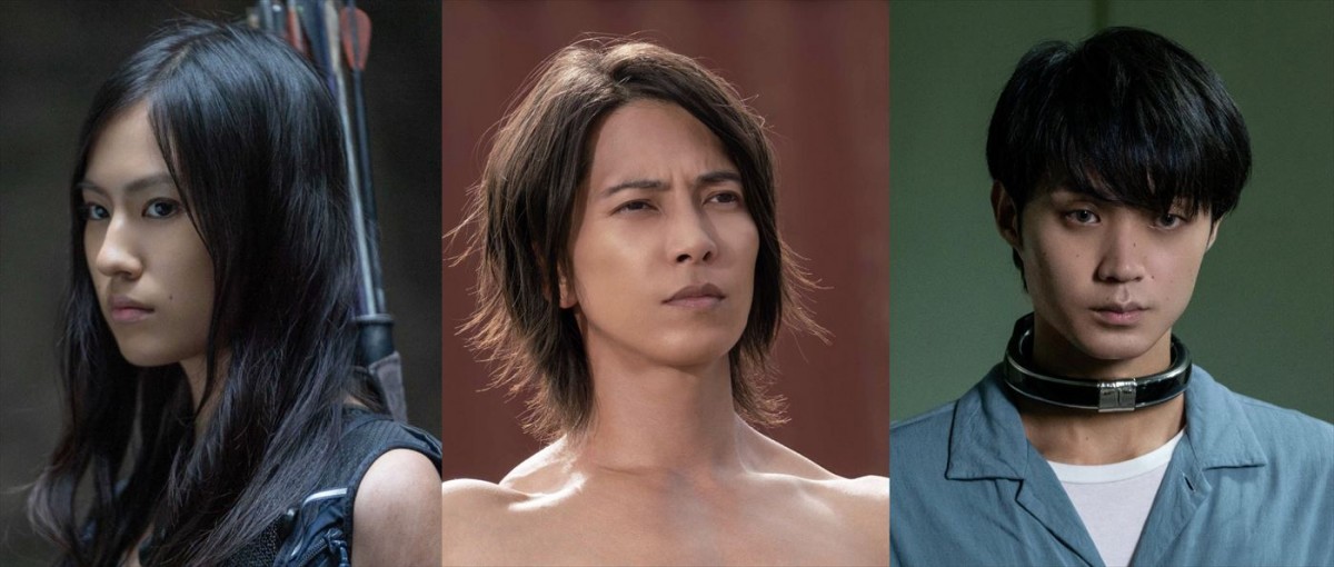 Netflixシリーズ『今際の国のアリス』シーズン2に出演する（左から）恒松祐里、山下智久、磯村勇斗