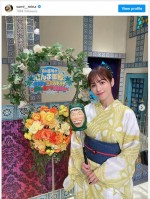 【写真】花火大会に行きたい鷲見玲奈、浴衣で笑顔