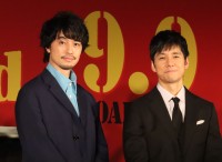 映画『グッバイ・クルエル・ワールド』完成披露イベントに登壇した（左から）斎藤工、西島秀俊