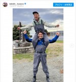 【写真】つるの剛士＆照英、肩車2ショットにファン歓喜「ウルトラマンとギンガマンが合体」