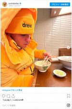 ジャスティン・ビーバー、都内のラーメン店を訪問　※「ジャスティン・ビーバー」インスタグラム