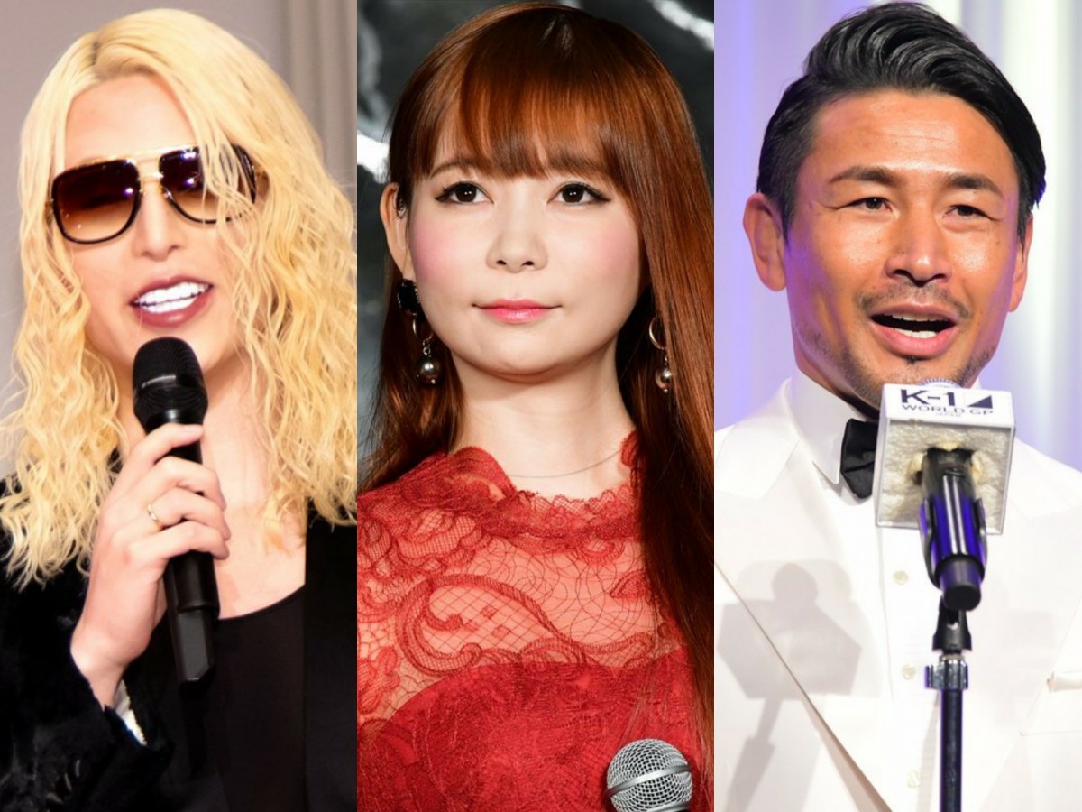(左から)ROLAND、中川翔子、魔裟斗
