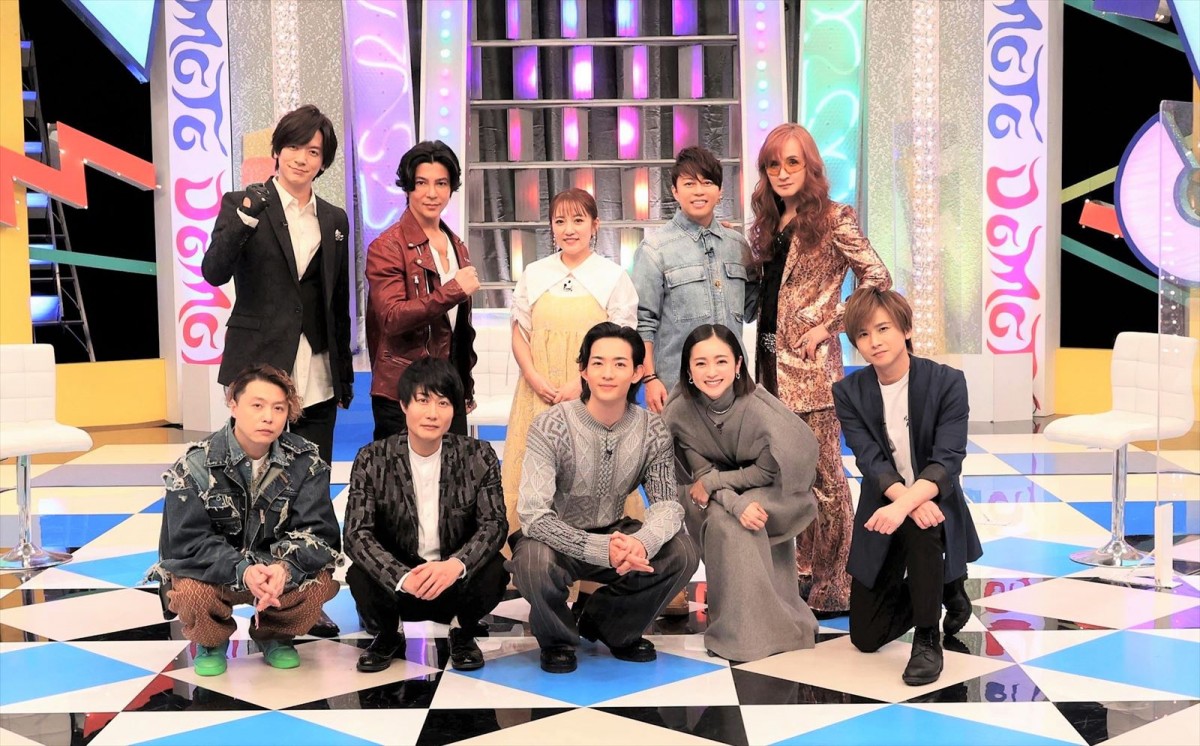 『堂本兄弟2022 KinKi Kids祝25周年SP』に出演する(上段左から時計回りに)DAIGO、武田真治、高橋みなみ、西川貴教、高見沢俊彦、堂本光一、安達祐実、竜星涼、戸次重幸、堂本剛