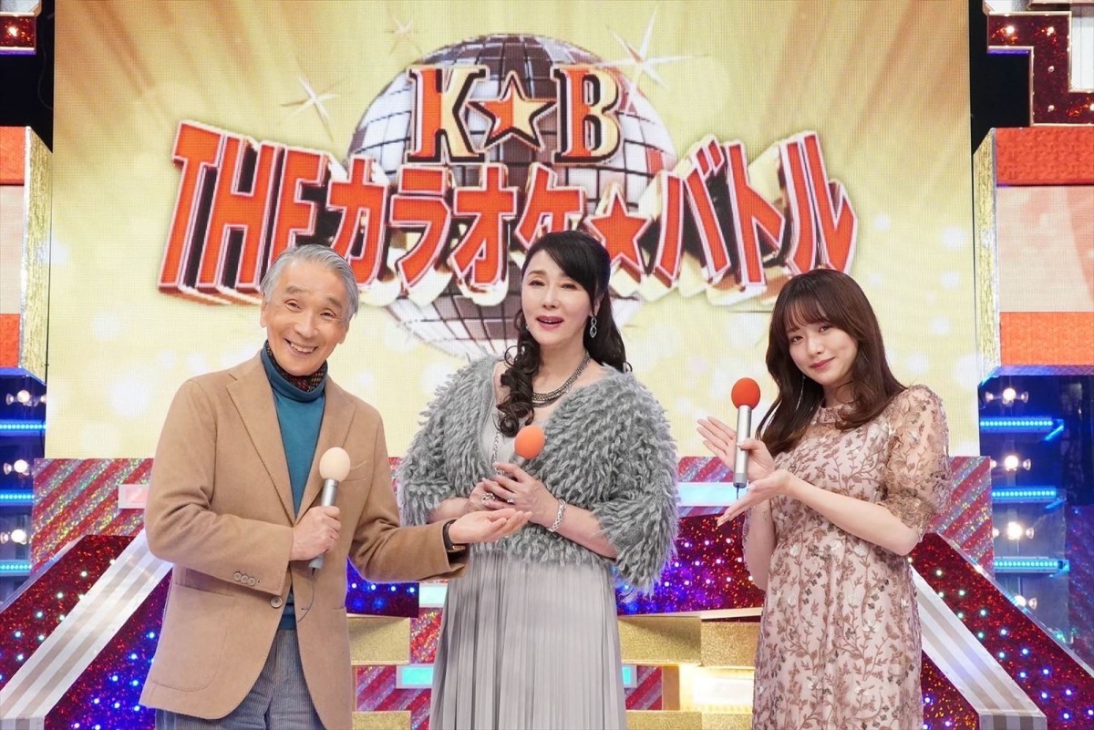 『THE カラオケ★バトル』<年間チャンピオン 2022 決定戦>に出演する(左から)堺正章、浅野ゆう子、森香澄
