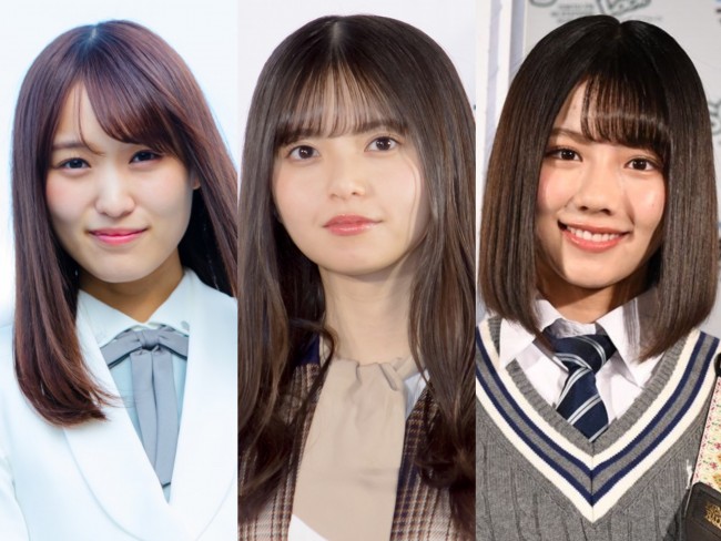 (左から)櫻坂46・菅井友香、乃木坂46・齋藤飛鳥、日向坂46・渡邉美穂