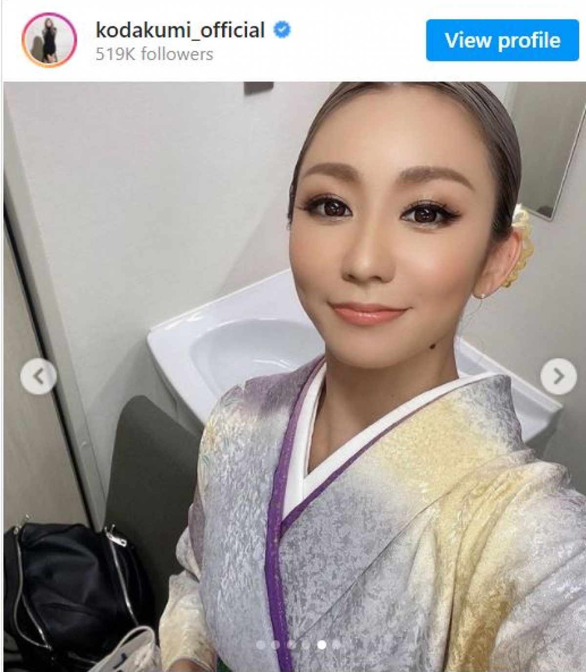 倖田來未の振り袖姿　※「倖田來未」インスタグラム