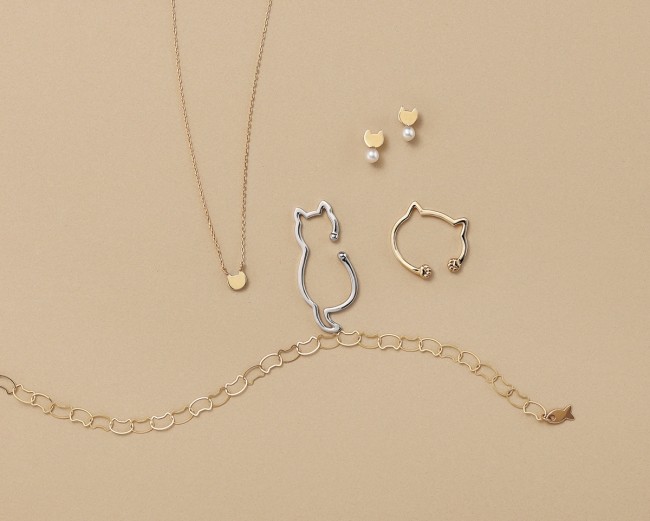 遊び心ある“ネコモチーフ”ジュエリー登場！　購入で保護ネコたちの支援にも
