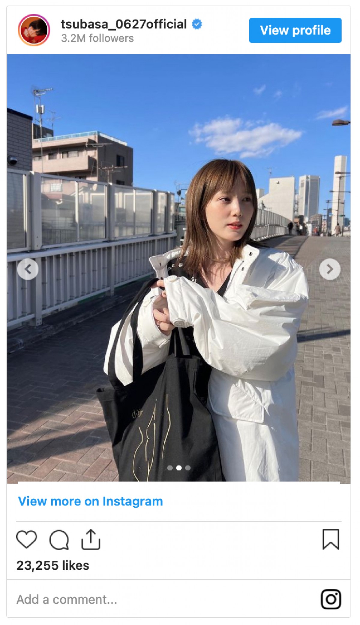 本田翼、キュートなモノトーン私服コーデに反響「めっちゃ可愛い」「オシャレ」