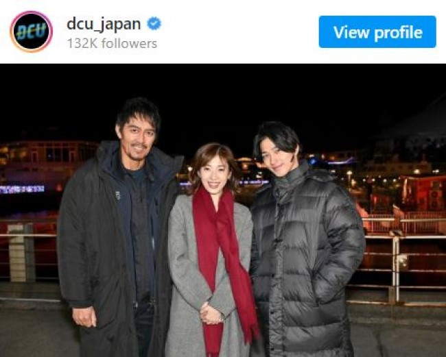 阿部寛、横浜流星、明日海りお3ショット　※『DCU』公式インスタグラム