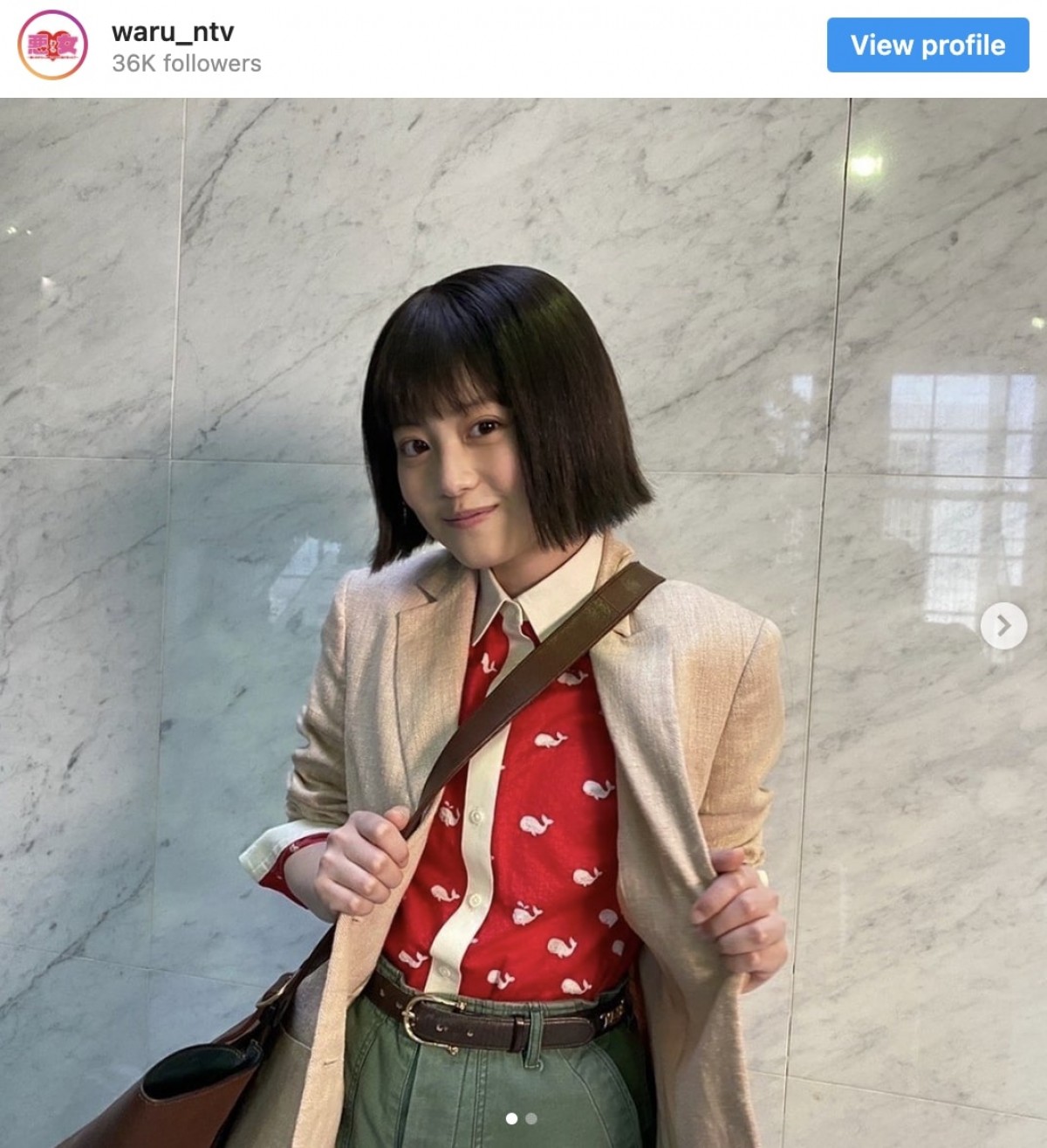 麻理鈴(今田美桜)のファッションコーディネート ※ドラマ『悪女(わる)〜働くのがカッコ悪いなんて誰が言った?〜』公式インスタグラム