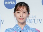 「ニベアUV ディーププロテクト＆ケア」新TVCM発表会に登壇したアンバサダー・田中みな実