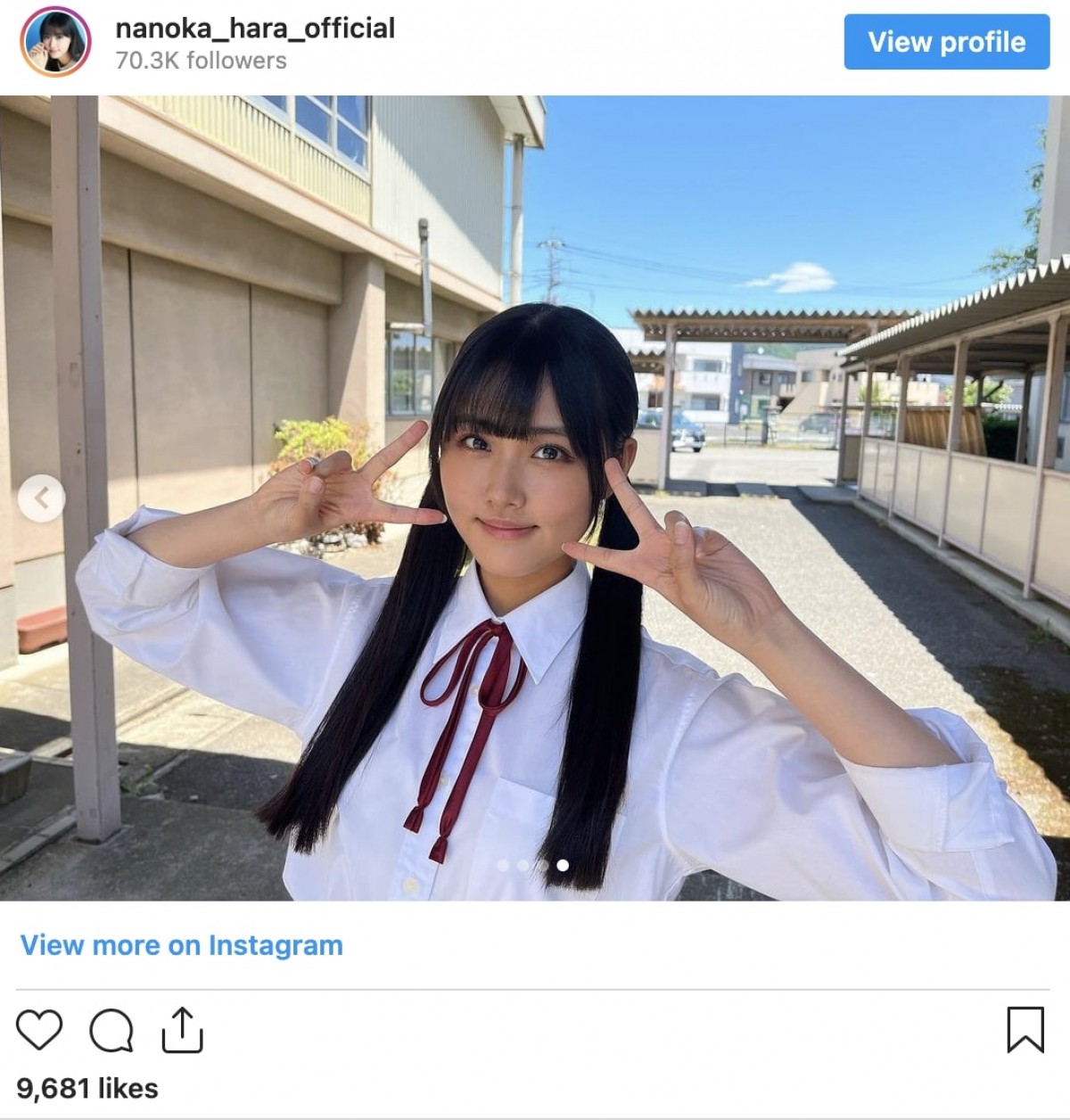 『ナンバMG5』原菜乃華、黒髪ツインテールショット公開「反抗期おわりました」