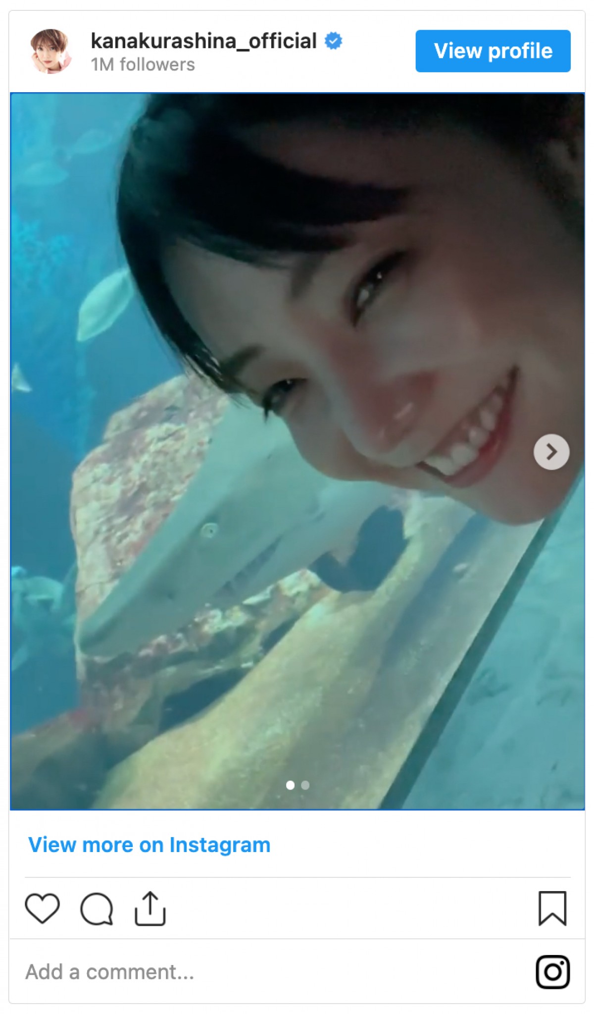 倉科カナ、水族館を満喫の姿に反響「デート気分になれます!!」