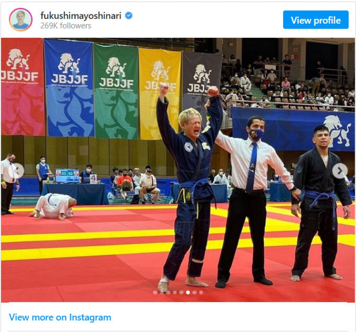 44歳・ガリットチュウ福島善成、全日本柔術大会で優勝を報告　「マジで死ぬかと思いました」