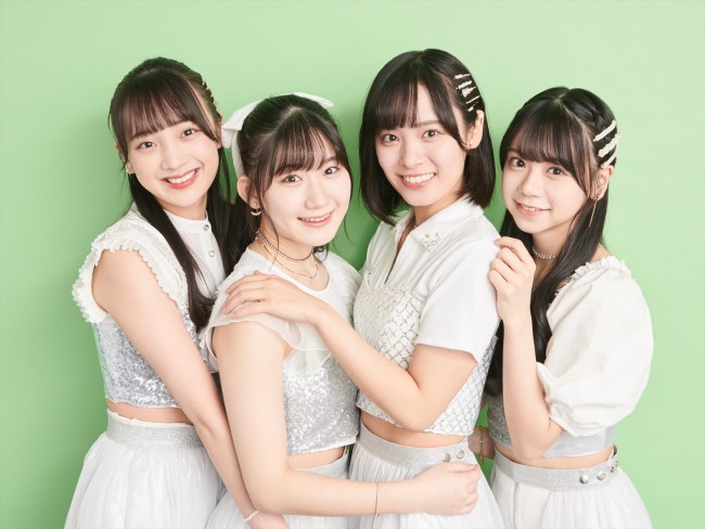 ハロー!プロジェクトの新グループ・OCHA NORMAの(左から)斉藤円香、広本瑠璃、石栗奏美、米村姫良々