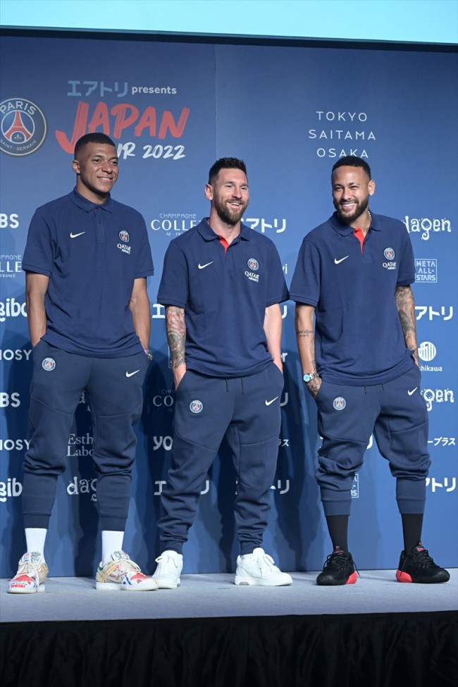 写真）メッシ、ネイマール、エムバぺら“PSG”が来日！ 日本