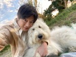 【写真】田中圭がメロメロ！　『ハウ』俳優犬・ベックとの仲良しオフショット映像