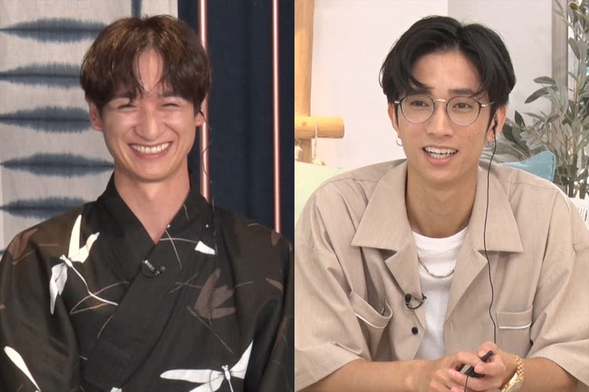 8月31日放送『家、ついて行ってイイですか?』3時間半SPに出演する(左から)Kis‐My‐Ft2・宮田俊哉、SixTONES・田中樹