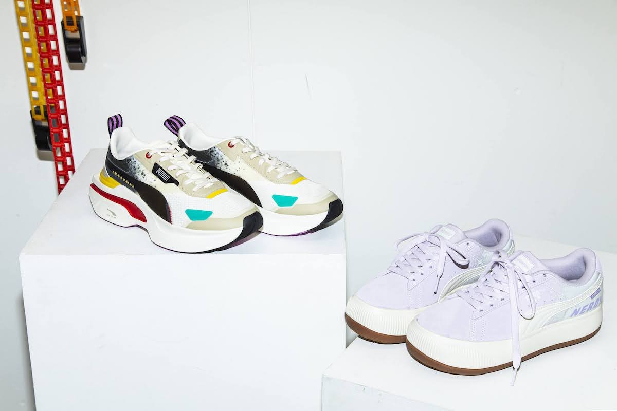 大人気韓国ブランドNERDY×atmos pink×PUMAの コラボレーションスニーカー