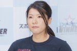 「日本初1試合予想くじ『WINNER』発表会」に出席した村岡桃佳選手