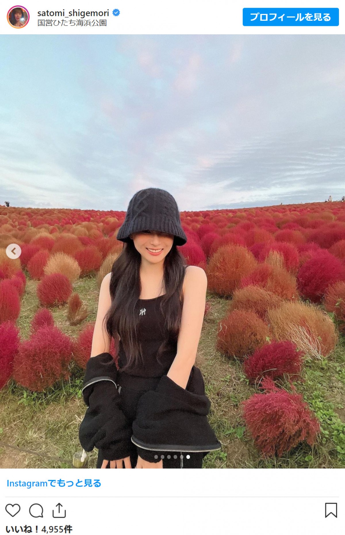 重盛さと美　“大好きな場所”で美麗ショットに反響「ホントいつも可愛い」